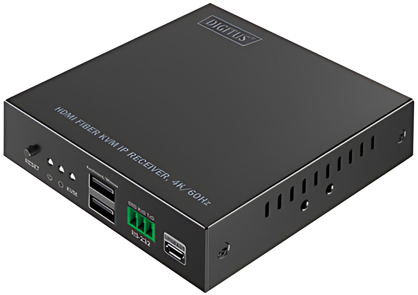 DIGITUS Récepteur KVM HDMI 4K, fibre, 300 m / 4 km