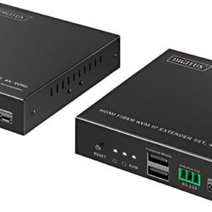 DIGITUS Kit d'extension IP HDMI 4K, fibre, 300 m / 40 km
