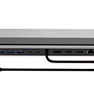 DIGITUS Station d'accueil, USB-C, 12 ports, gris/noir