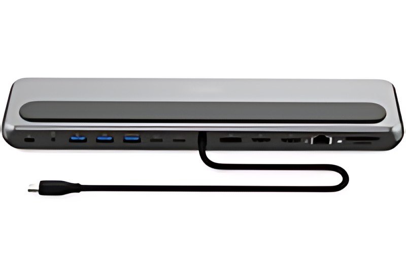 DIGITUS Station d'accueil, USB-C, 12 ports, gris/noir