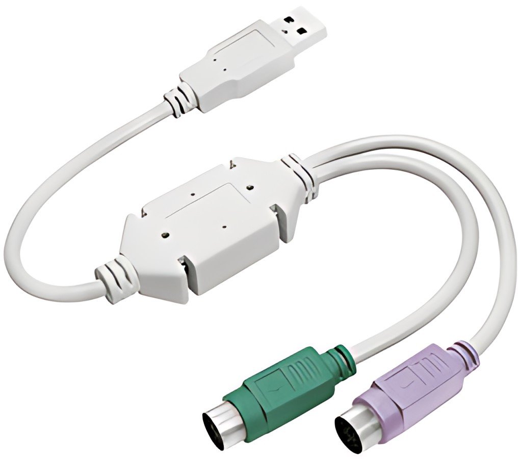 LogiLink Câble adaptateur USB-2 x PS/2, longueur: 0,20 m