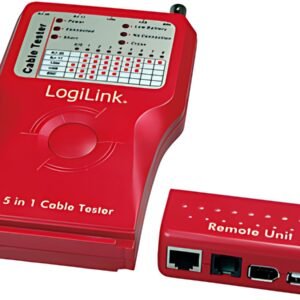 LogiLink Testeur de câble  5 en 1, avec une unité émettrice