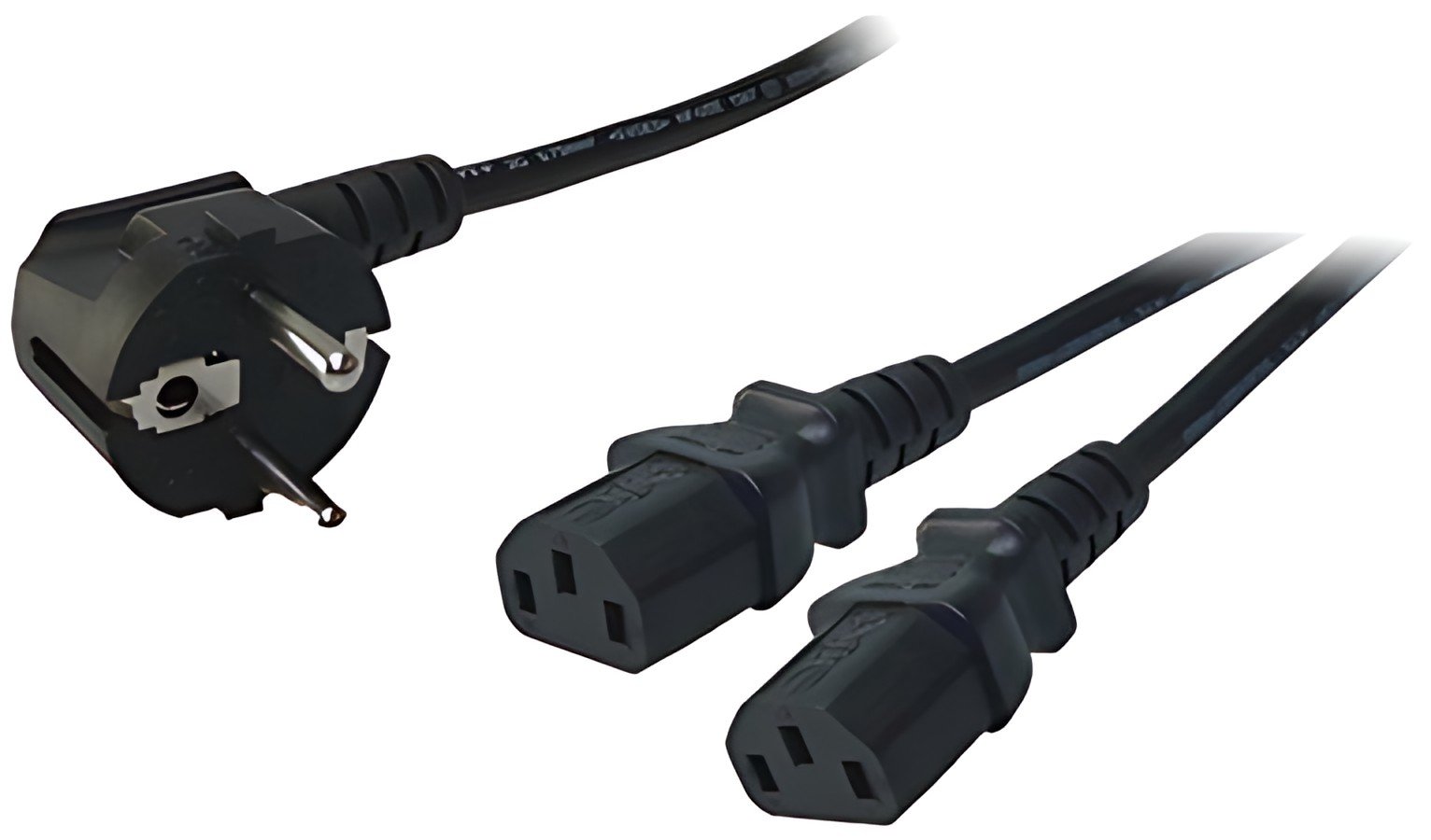 LogiLink Câble d'alimentation Y, 1 guide contact - 2 fiches