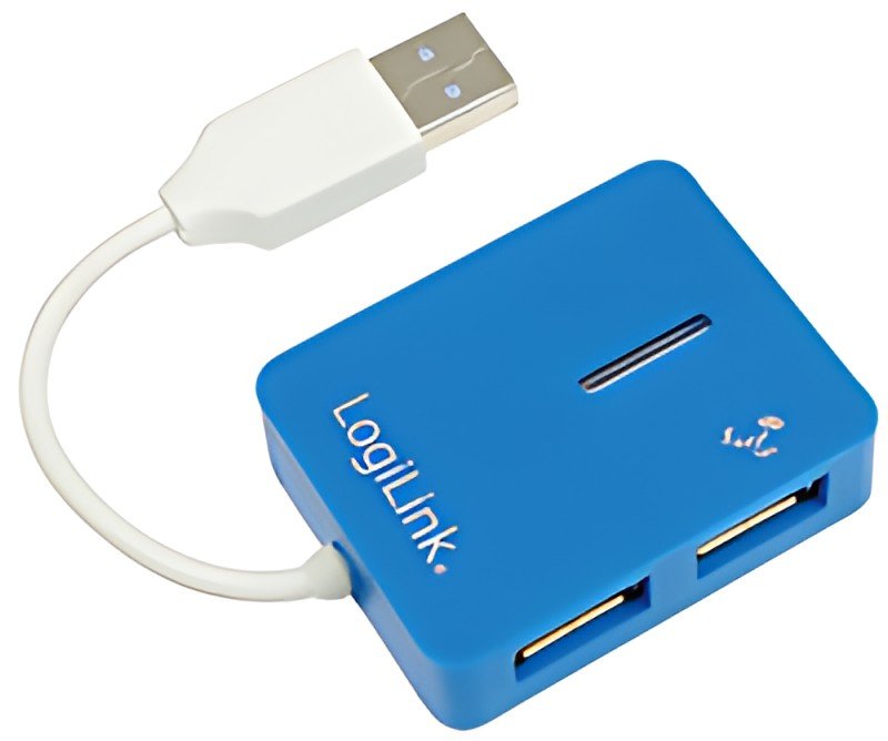 LogiLink Hub USB 2.0 Smile, 4 ports, bleu