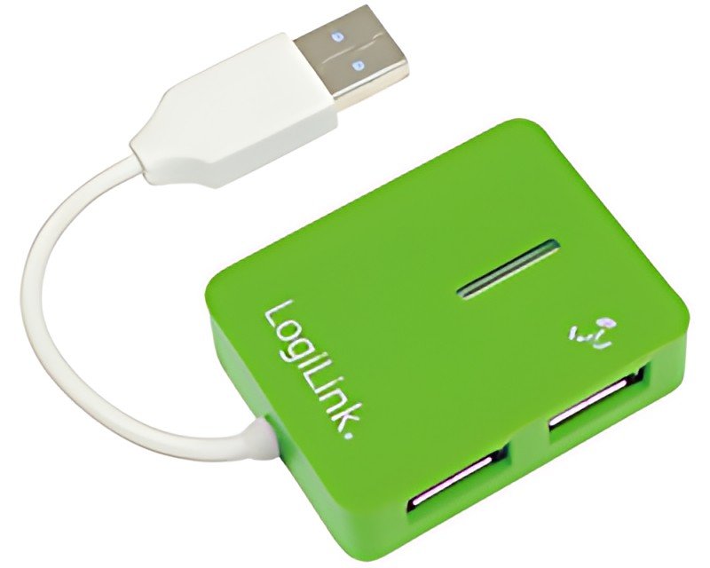 LogiLink Hub USB 2.0 Smile, 4 ports, vert