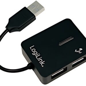 LogiLink Hub USB 2.0 Smile, 4 ports, noir