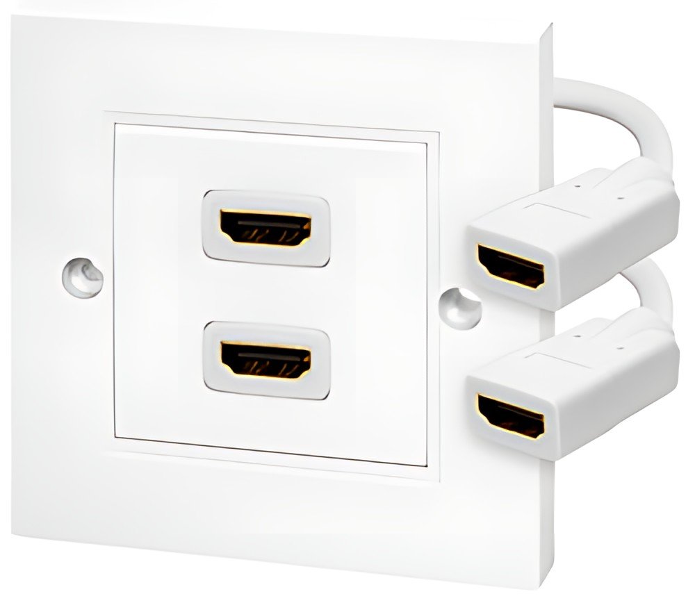 LogiLink Boîte de raccordement, 2 x HDMI, blindé, blanc