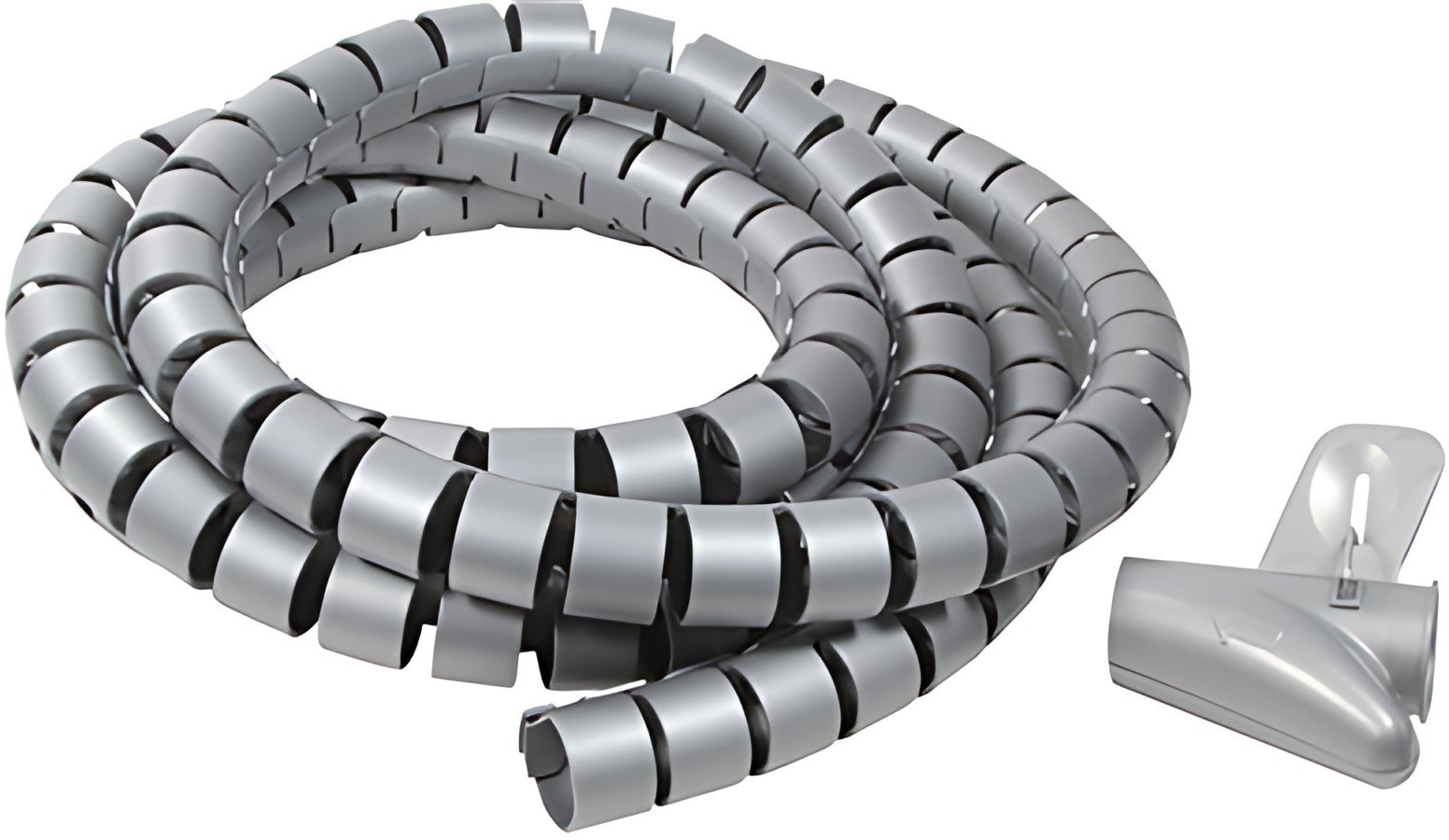 LogiLink Attache-câbles, 2,5 m, diamètre: 25 mm, argent