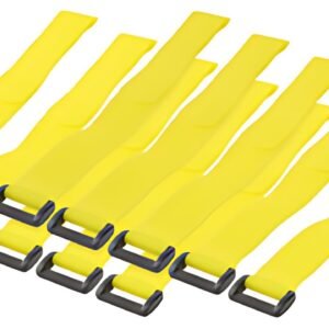 LogiLink Attache-câbles auto-agrippante, 300 x 20 mm, jaune