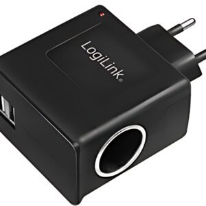 LogiLink Chargeur AC/DC, avec allume-cigare femelle
