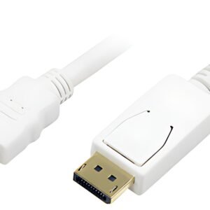 LogiLink Câble HDMI - DisplayPort, 2,0 m, blanc