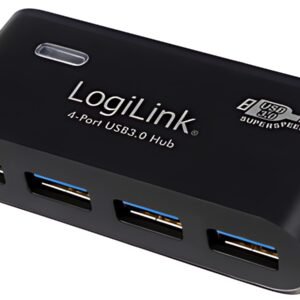 LogiLink Hub USB 3.0 avec bloc d'alimentation, 4 ports