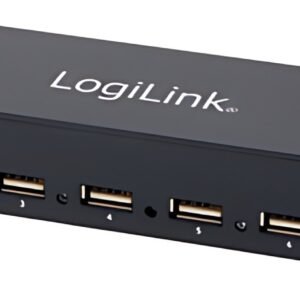 LogiLink Hub USB 2.0 pour un montage mural, 7 ports, boîtier
