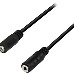 LogiLink Câble audio, mâle - femelle, 5 m, noir