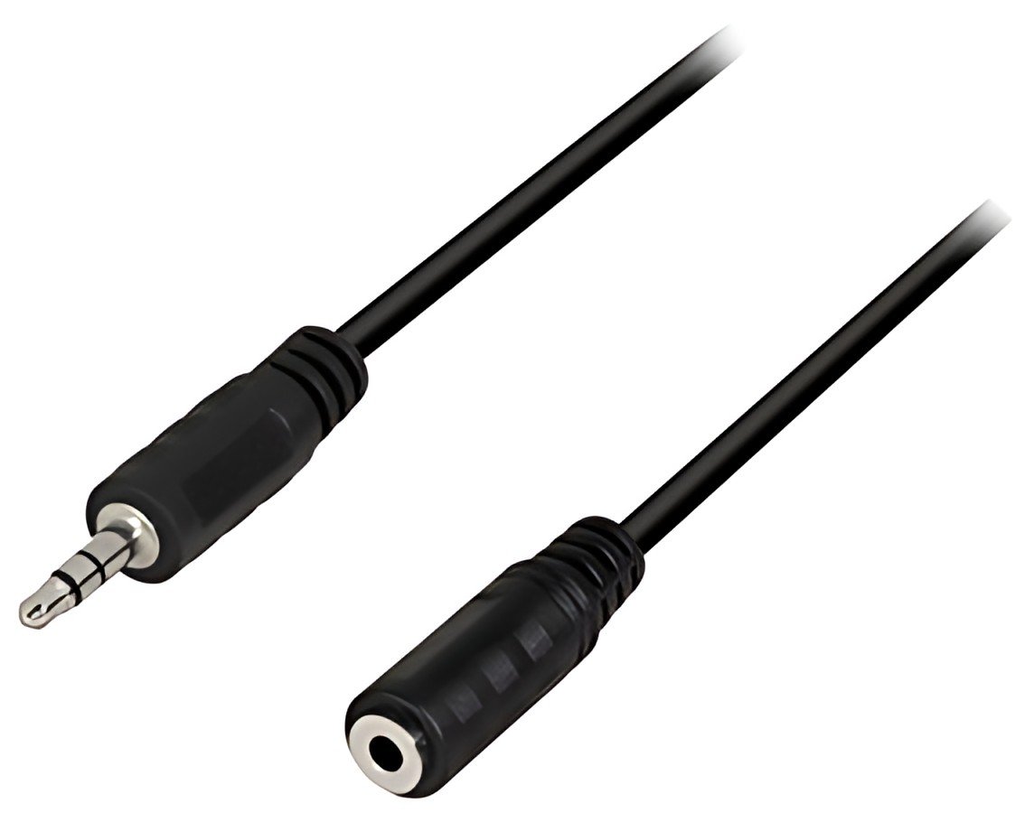 LogiLink Câble audio, mâle - femelle, 5 m, noir