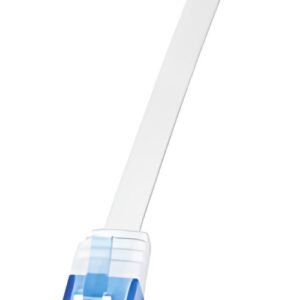 LogiLink Câble patch plat U/UTP, Cat. 5e, 5,0 m, blanc
