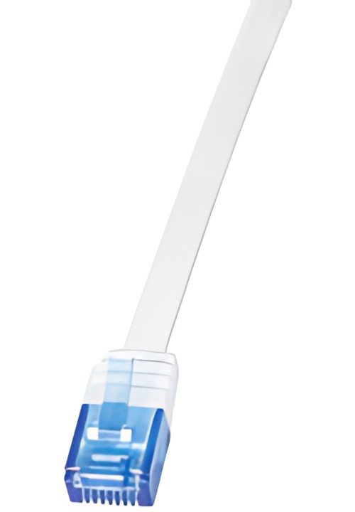 LogiLink Câble patch plat U/UTP, Cat. 5e, 10,0 m, blanc