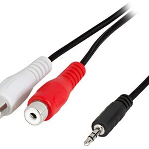 LogiLink Câble audio, 2 x RCA femelle - jack mâle 3,5 mm