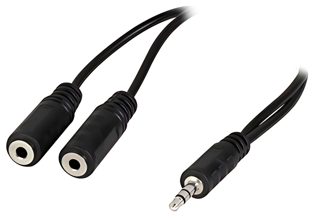 LogiLink Câble audio, jack mâle - 2x jack femelle