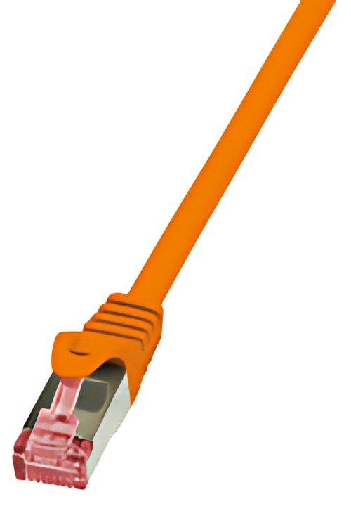 LogiLink Câble patch, Cat. 6, S/FTP, 0,5 m, orange