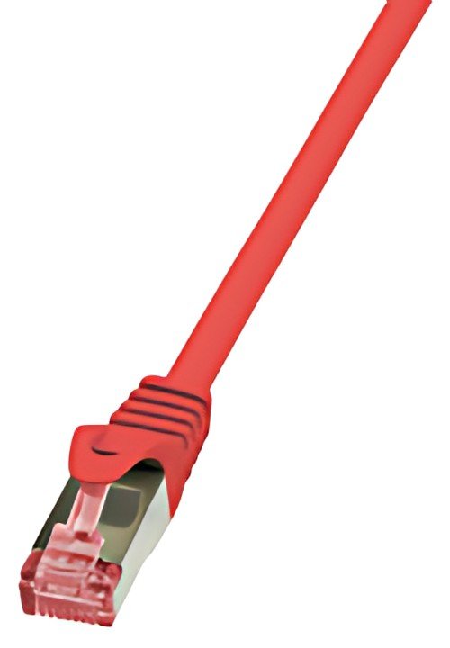 LogiLink Câble patch, Cat. 6, S/FTP, 7,5 m, rouge