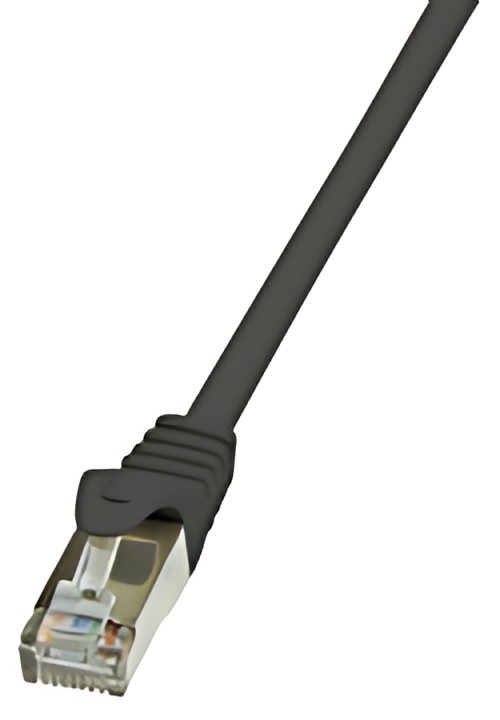 LogiLink Câble Patch, Cat. 5, F/UTP, 7.5 m, noir, gaine en