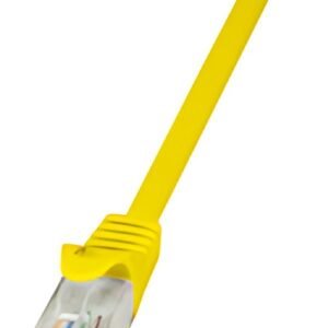 LogiLink Câble patch, Cat. 5e, U/UTP, 1,0 m, jaune, gaine en
