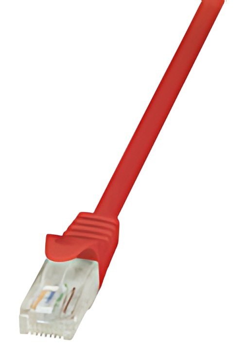 LogiLink Câble patch, Cat. 5e, U/UTP, 5,0 m, rouge, gaine en