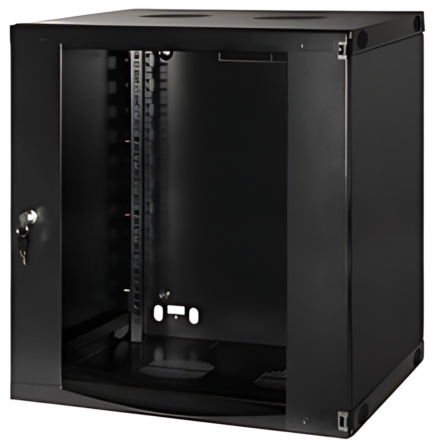 LogiLink Coffret mural 19", une pièce, 6 U, noir-gris