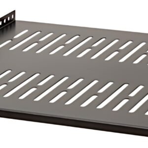 LogiLink Etagère 19", 2 U, montage fixe, (P)400 mm, noir