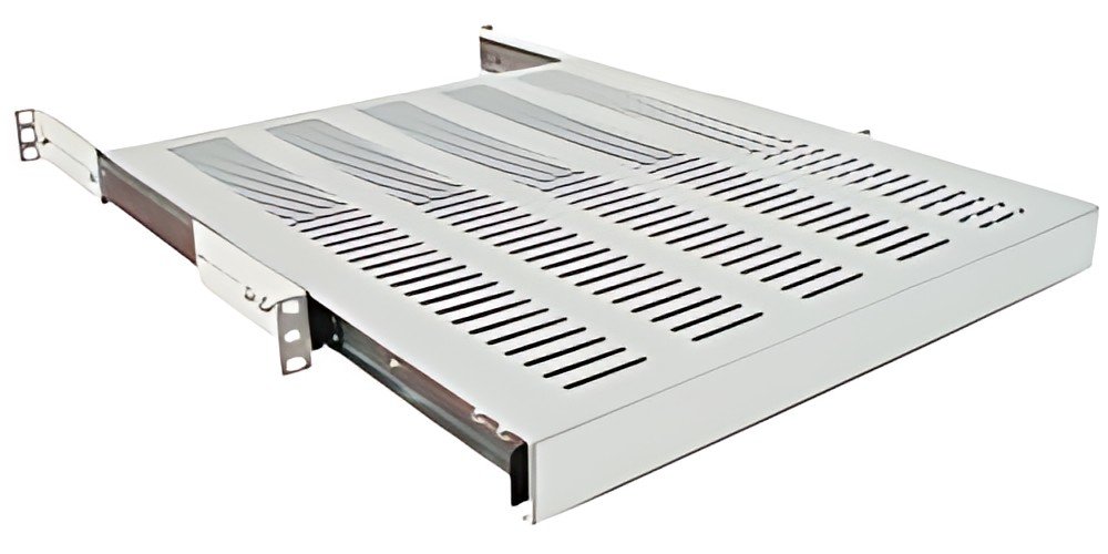 LogiLink Etagère 19", 1 U, téléscopique, (P)1.000 mm, gris