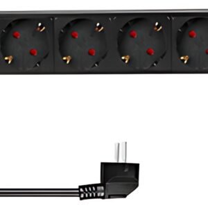 LogiLink Bloc multiprise 19", 8 prises, avec interrupteur