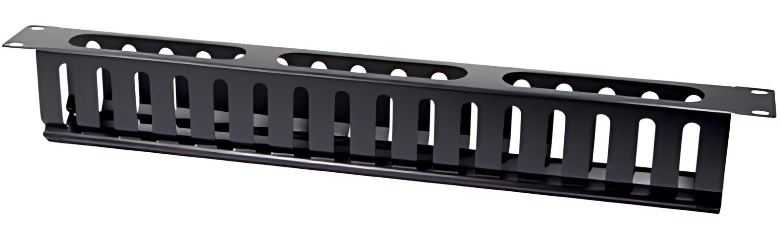 LogiLink Panneau guide-câbles 19", un côté, 1 U, noir