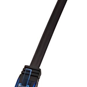 LogiLink Câble patch plat U/UTP, Cat. 5e, 7,5 m, noir