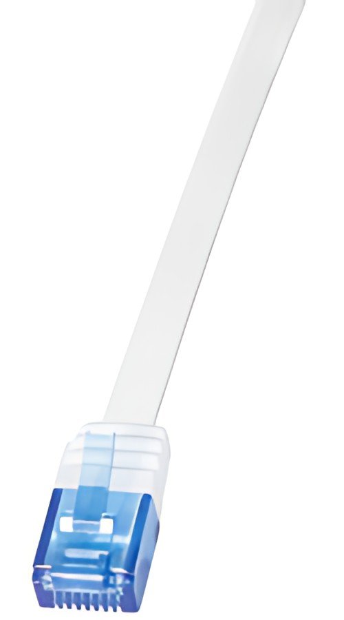 LogiLink Câble patch plat U/UTP, Cat.6, 0,5 m, blanc