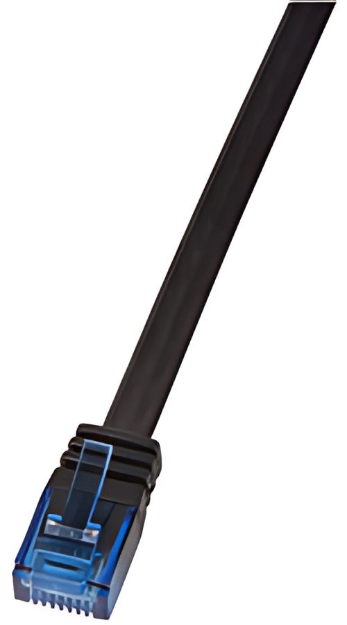 LogiLink Câble patch plat U/UTP, Cat. 6, 20,0 m, noir