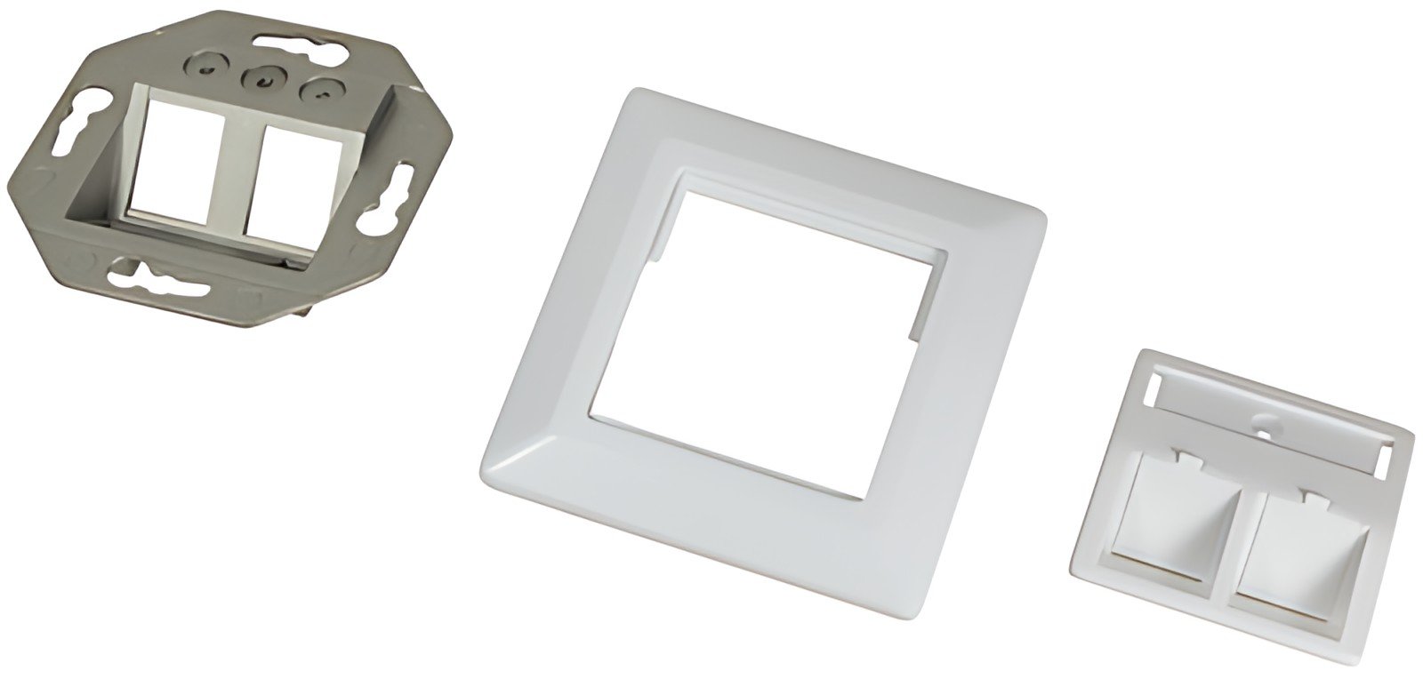 LogiLink Boîtier d'encastrement pour module keystone, blanc