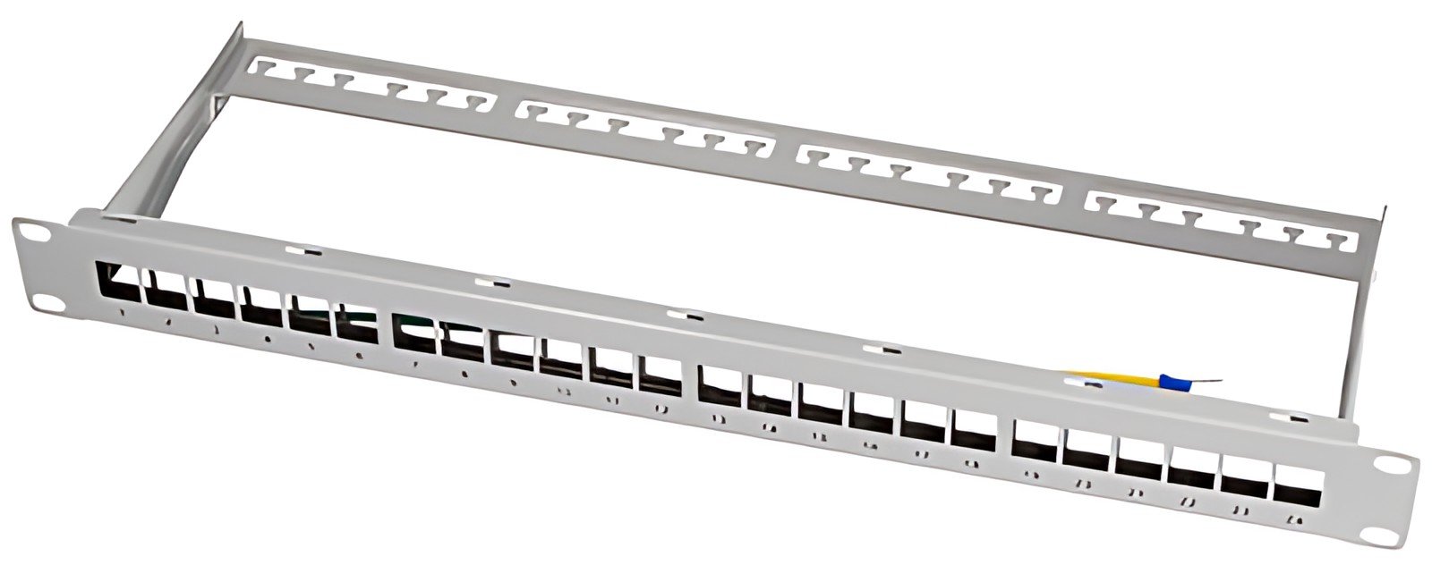 LogiLink Panneau de brassage Keystone 19", blindé, gris c
