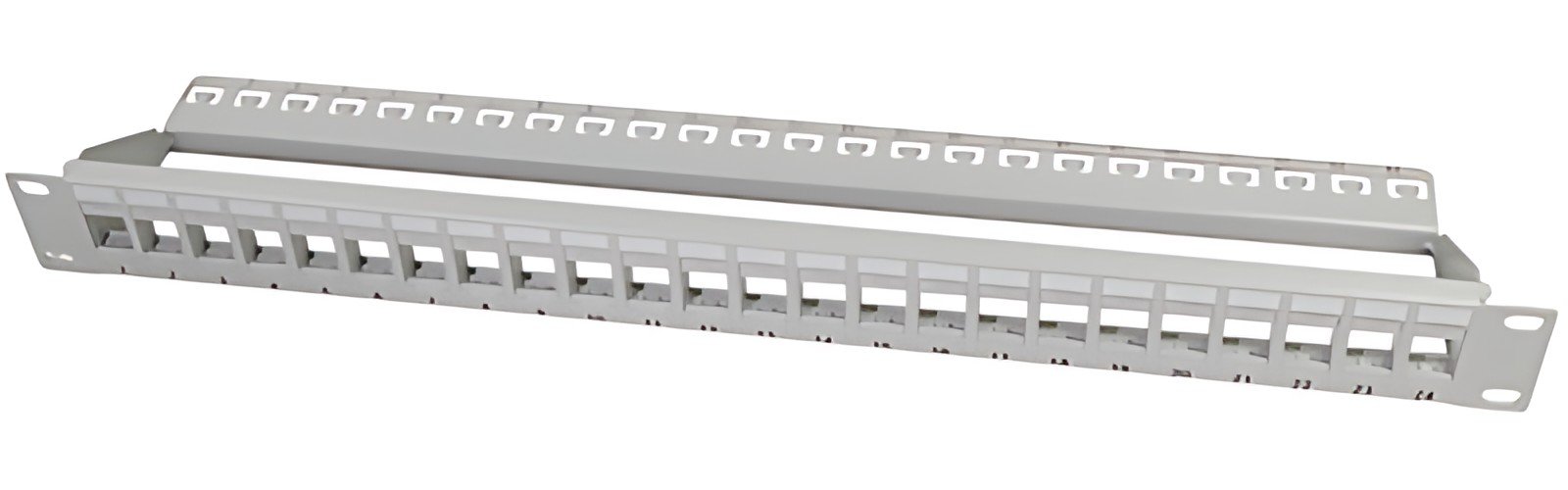 LogiLink Panneau de brassage keystone 19", non blindé, gris