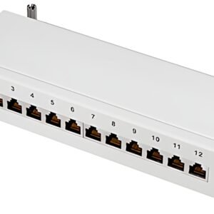 LogiLink Panneau de brassage 10" cat. 6A, 12 ports, gris