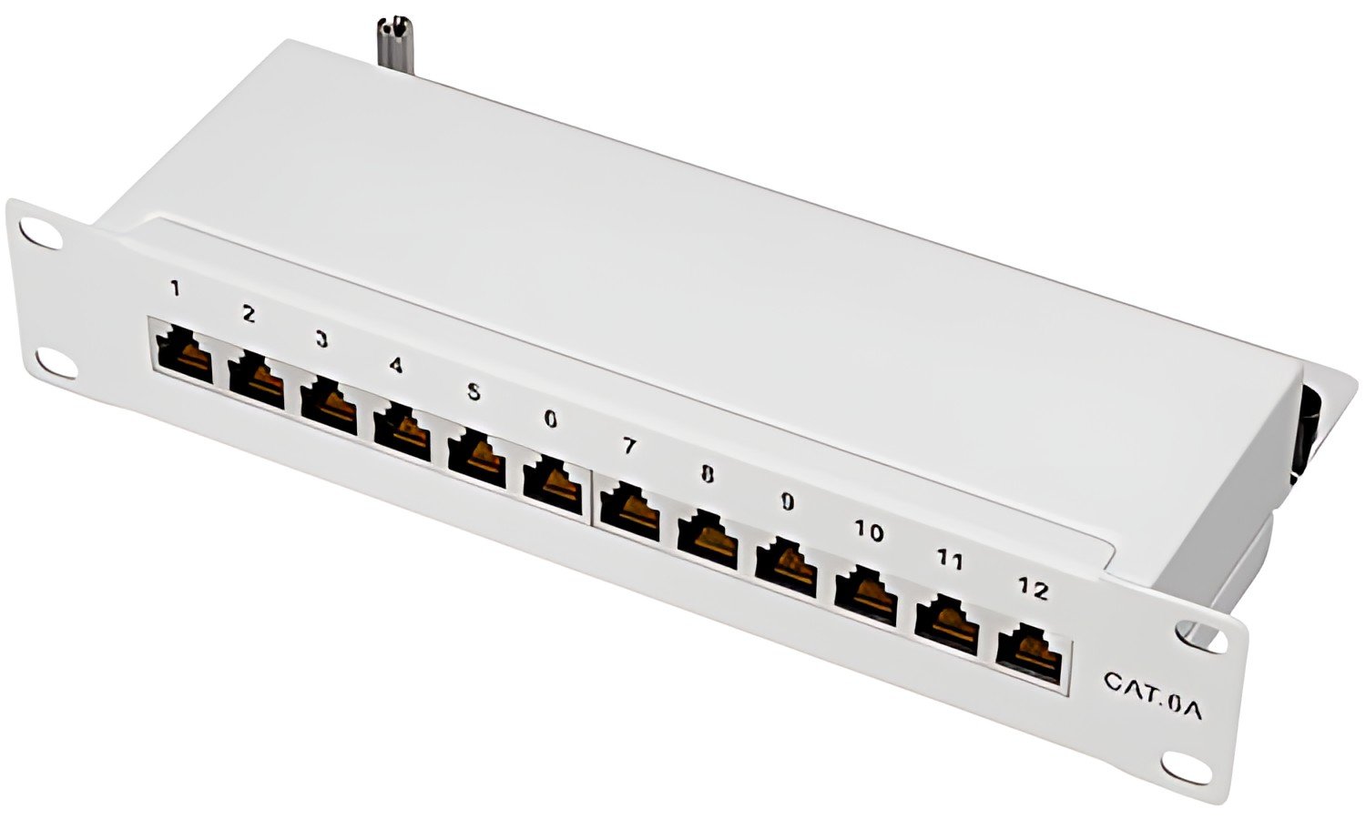 LogiLink Panneau de brassage 10" cat. 6A, 12 ports, gris