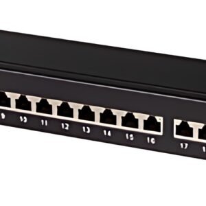 LogiLink Panneau de brassage 19" Cat.6A, 24 ports, noir, 1U