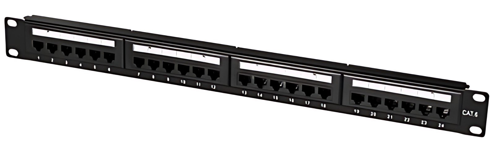 LogiLink Panneau de brassage 19" Cat.6, 24 ports, noir, 1 U