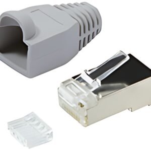 LogiLink Connecteur mâle RJ45, Cat.6, blindé, gris