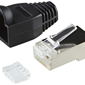 LogiLink Connecteur mâle RJ45, blindé, Cat.6, noir