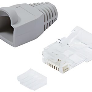 LogiLink Connecteur mâle RJ45, Cat.6, non blindé, gris