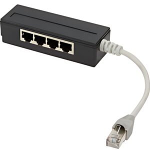 LogiLink Répartiteur RJ45, 4 ports, couleur: noir, blindé