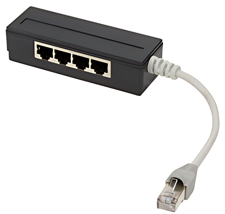 LogiLink Répartiteur RJ45, 4 ports, couleur: noir, blindé