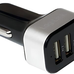 LogiLink Chargeur allume-cigare USB, 12-24 V DC, 5.100 mA