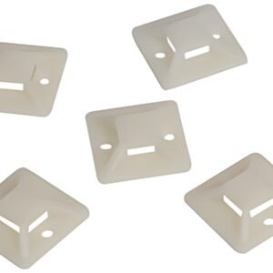 LogiLink Embases autoadhésives, 24 x 24 mm, nature